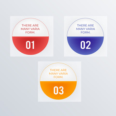 Round informational infographics template design. Business concept infograph with 3 options, steps, or processes. Vector visualization can be used for workflow layout, diagram, annual report, web