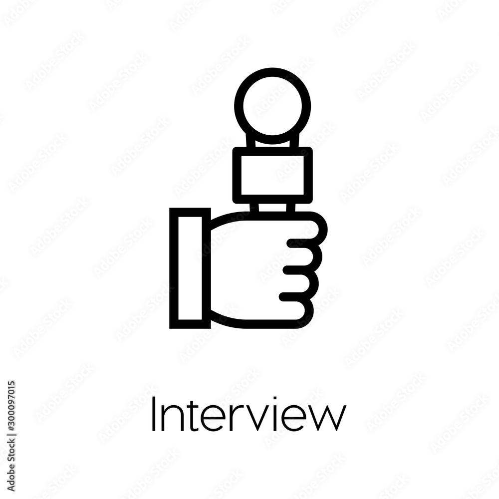 Poster interview icon vector sign symbol. interview icon vector.