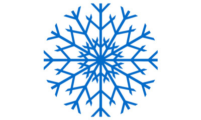Snowflake vector blue icon