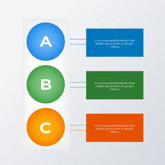 three list infographic template design. Business concept infograph with 3 options, steps or processes. Vector visualization can be used for workflow layout, diagram, annual report, web
