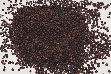 Coffee beans on isolated background. Good for wallpaper and background