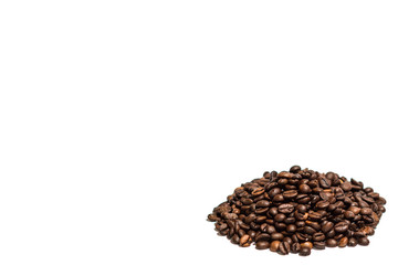 Coffee beans on isolated background. Good for wallpaper and background