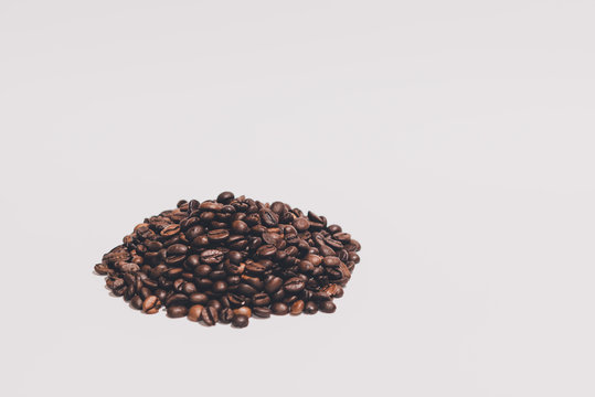 Coffee beans on isolated background. Good for wallpaper and background
