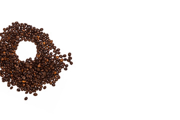 Coffee beans on isolated background. Good for wallpaper and background