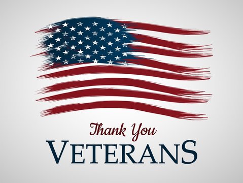 Veterans day background. Thank You.Vector illustration.