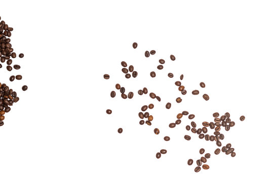Coffee beans on isolated background. Good for wallpaper and background