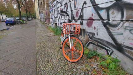 Fototapeta na wymiar Leih Fahrräder in der Stadt