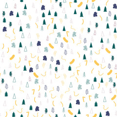 Christmas pattern in flat style 