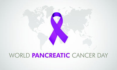 Vector illustration on the theme of World Pancreatic Cancer day in November.