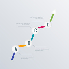 Timeline infographics template design. Business concept infograph with 4 options, steps or processes. Vector visualization can be used for workflow layout, diagram, annual report, web