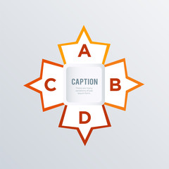 Informational infographic template design. Business concept infograph with 4 options, steps or processes. Vector visualization can be used for workflow layout, diagram, annual report, web