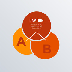 Round infographic template design. Business concept infograph with 3 options, steps or processes. Vector visualization can be used for workflow layout, diagram, annual report, web