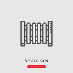 Heater icon vector sign symbol. Heater vector.