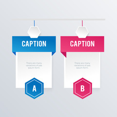 Structure infographic template design. Business concept infograph with 2 options, steps or processes. Vector visualization can be used for workflow layout, diagram, annual report, web