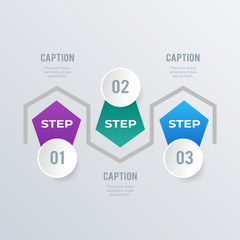 Timeline infographics template design. Business concept infograph with 3 options, steps or processes. Vector visualization can be used for workflow layout, diagram, annual report, web