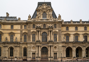Fototapeta na wymiar View of the Louvre Museum, Paris - France
