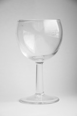 empty wine glass isolated on white background