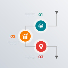 Timeline infographic template design. Business concept infograph with 3 options, steps or processes. Vector visualization can be used for workflow layout, diagram, annual report, web