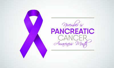 Vector illustration on the theme of Pancreatic cancer awareness month of November.