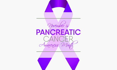 Vector illustration on the theme of Pancreatic cancer awareness month of November.
