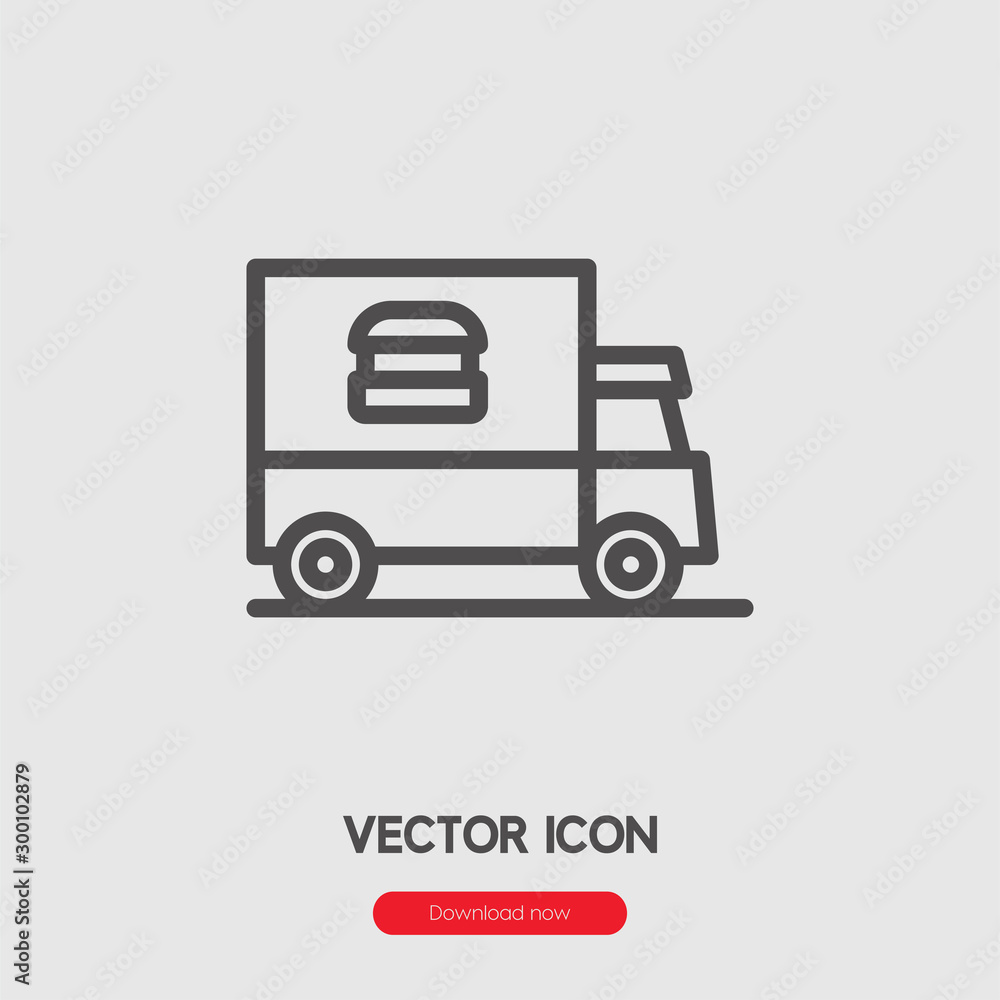 Aufkleber food delivery icon vector. linear style sign for mobile concept and web design. food delivery symbol