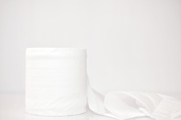roll of toilet paper isolated on white background