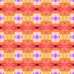 seamless repeating pattern illustration with coral, plum and khaki color