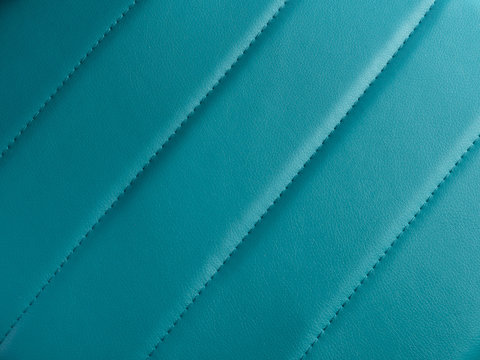 Leather Texture Close-up With Linear Stiches