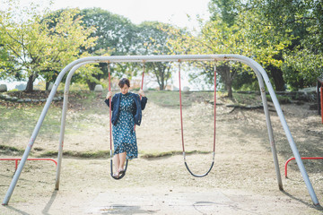 公園の女性