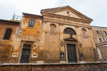Fototapeta na wymiar the church of San Giovanni Battista Decollato. Rome, Italy