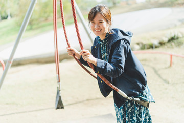 公園の女性