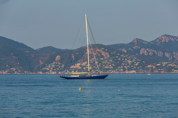 yacht in the sea