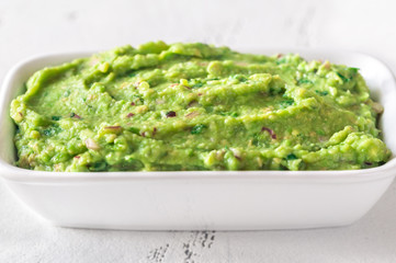 Bowl of guacamole