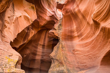 Sandstone formations in famous Upper Antelope Canyon in Arizona, USA
