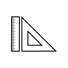 rulers icon trendy flat design