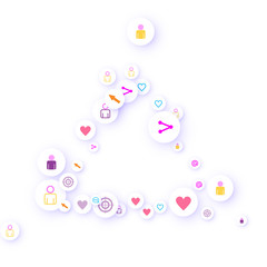 Social media marketing, Communication concept.