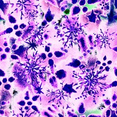 pink rose snow seamless pattern endless repeat