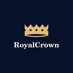 crown illustration for logo template design.