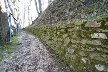 Ornate walls made of natural stone materials