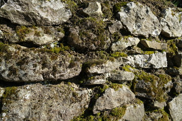 Ornate walls made of natural stone materials