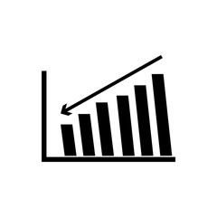 graph icon in trendy flat style