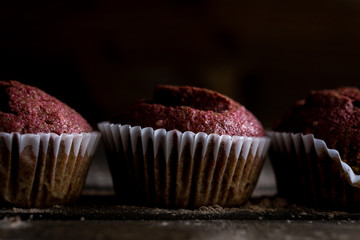 Beet and nut muffins