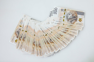 Lots of polish currency money zloty