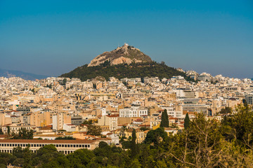 Fototapeta na wymiar Mount Lycabettus in Athens, Greece.