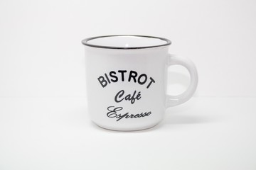 cup of coffee in white background