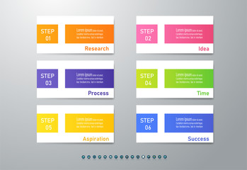Design Business template 6 options or steps infographic chart element with place date for presentations,Creative marketing icons concept for statistic infographic,Vector EPS10.