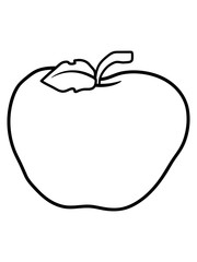 obst design roter kontur version apfel essen hunger lecker clipart cool saftig comic cartoon backen