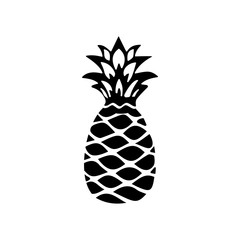 Obraz premium Trendy flat pineapple fruit icon design