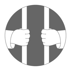 Prisoner icon. Prison symbol. Vector.