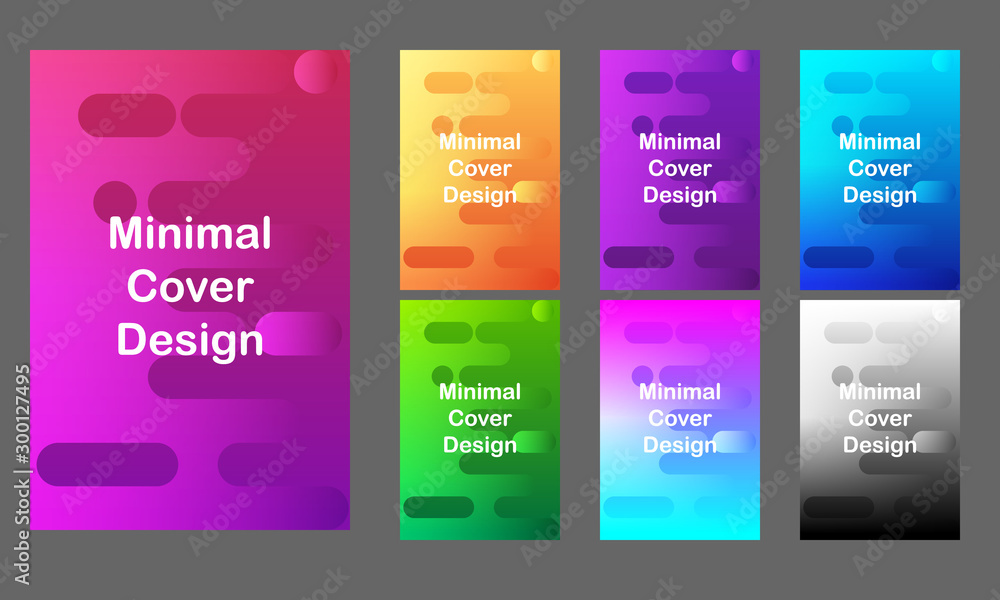 Poster minimal modern cover design. dynamic colorful gradients. future geometric patterns. poster template 